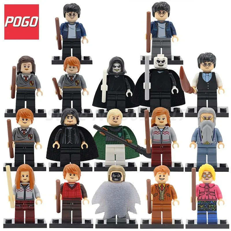 POGO Harry Potter Series Wholesale 20pcs lot Ron Weasley Superheroes Building Blocks Sets Model DIY font