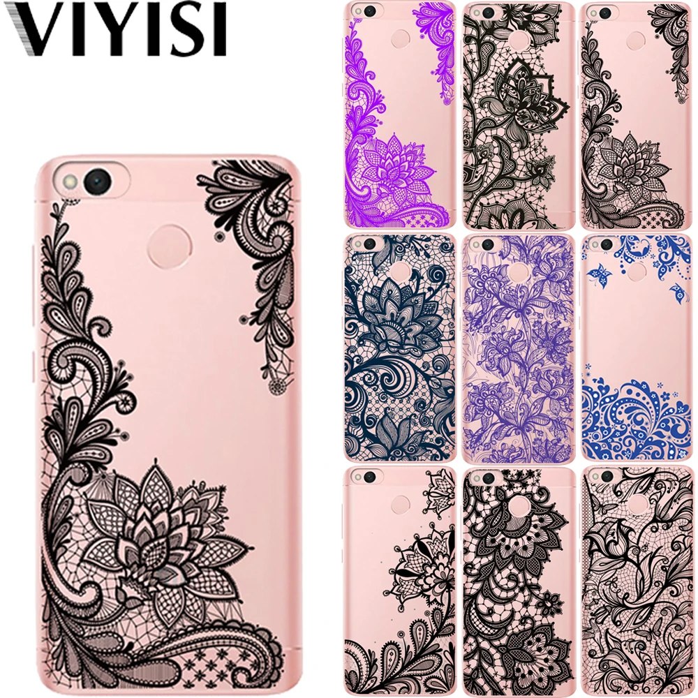 

Lace Flower For Xiaomi MI 8 Redmi note 5A phone case Mi 5X 6 4 4A 4X 5A Soft TPU Silicone Back Cover Sexy Mandala Floral Coque