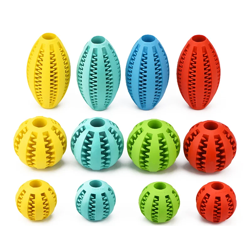 

Pet Dog Toys Extra-tough Rubber Ball Toy Funny Interactive Elasticity Ball Dog Chew Toys For Dog Tooth Clean Ball Of Food