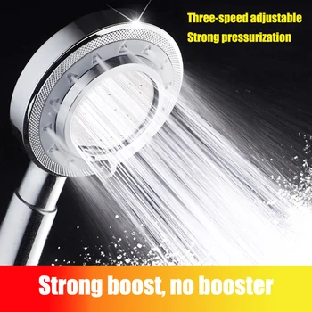 

Removable Wash Spray Booster Shower Head Adjustable Water Saving Shower Head 3 Mode Shower Water Pressure Shower Head