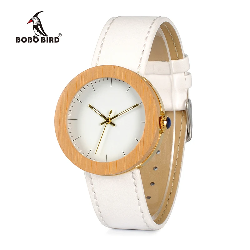 BOBO BIRD Women Bamboo Watches Montre Femme Lady Japan Movement Quartz Wristwatches relogio feminin
