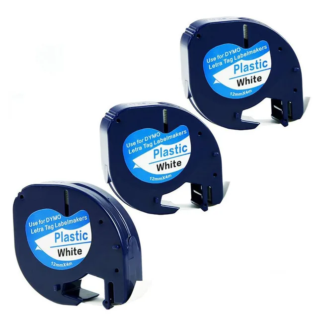 Best Price 3PK DYMO LetraTag Label Tape 91201 Black on White Plastic LT 91201 Marker Ribbons 91331 for DYMO label Printer Best Price 3PK DYMO LetraTag Label Tape 91201 Black on White Plastic LT 91201 Marker Ribbons 91331 for DYMO label Printer