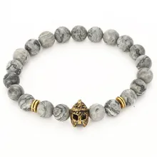 Натуральный браслет из бисера с картой, Энергетический Браслет, Спарта, воин, браслет со шлемом