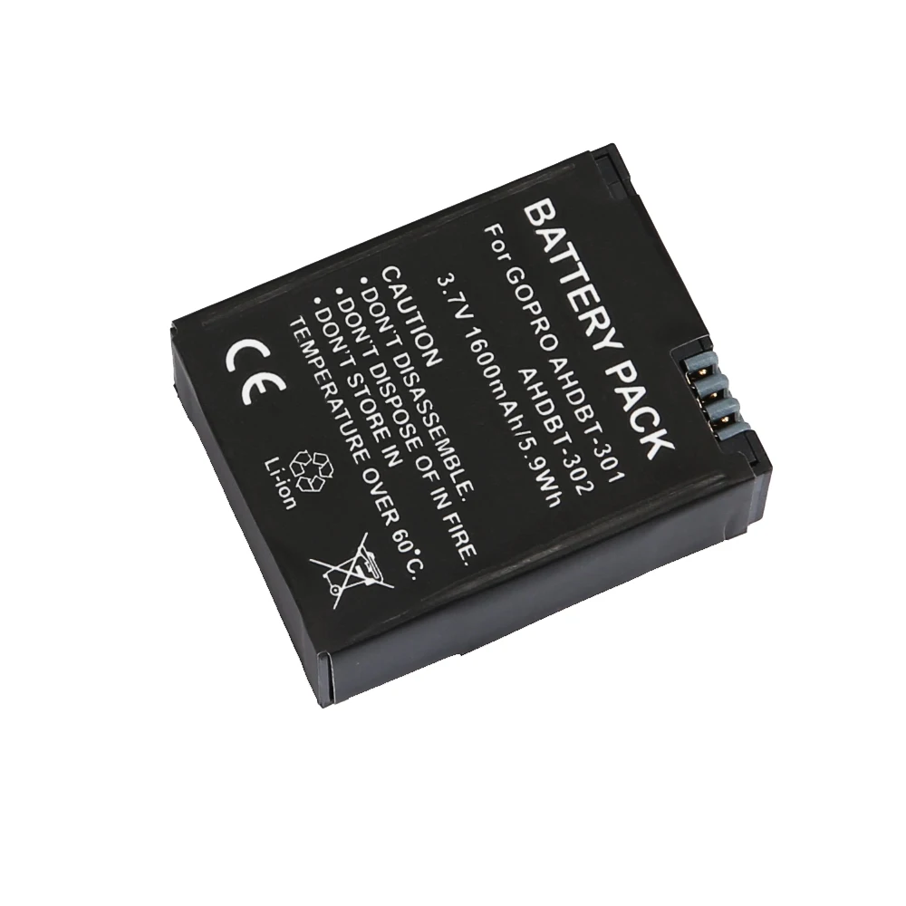 

10Pcs/lot AHDBT-301 AHDBT 301 AHDBT-302 Rechargeable Battery for GoPro HERO3 + HERO3 and GoPro AHDBT-201 AHDBT-301 AHDBT-302