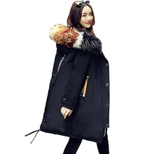 Для женщин зимние пальто новые Для женщин зима толстые 90% Белое пуховое пальто с капюшоном Длинная женская мода легкая куртка пальто