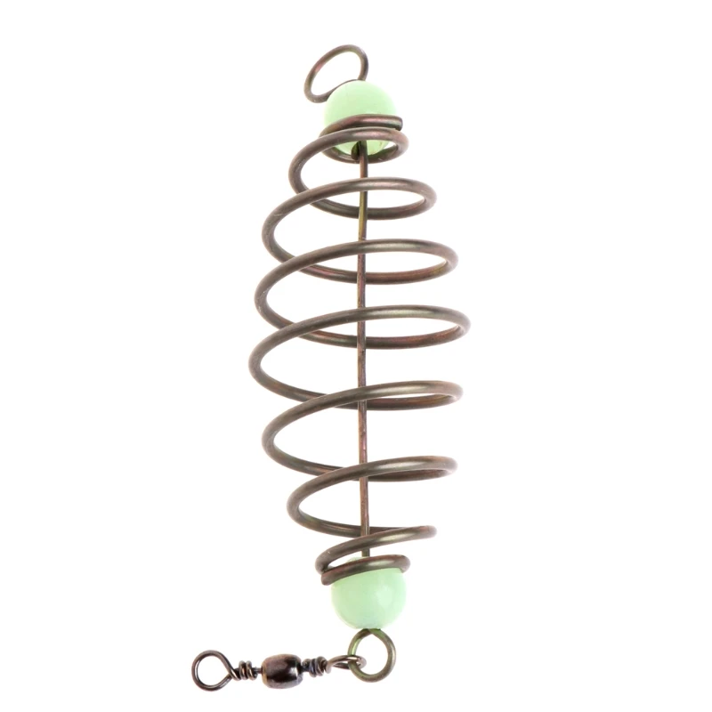 Fishing Bait Spring Lure Inline Hanging Tackle Stainless Steel Feeder 5 Pcs/Set