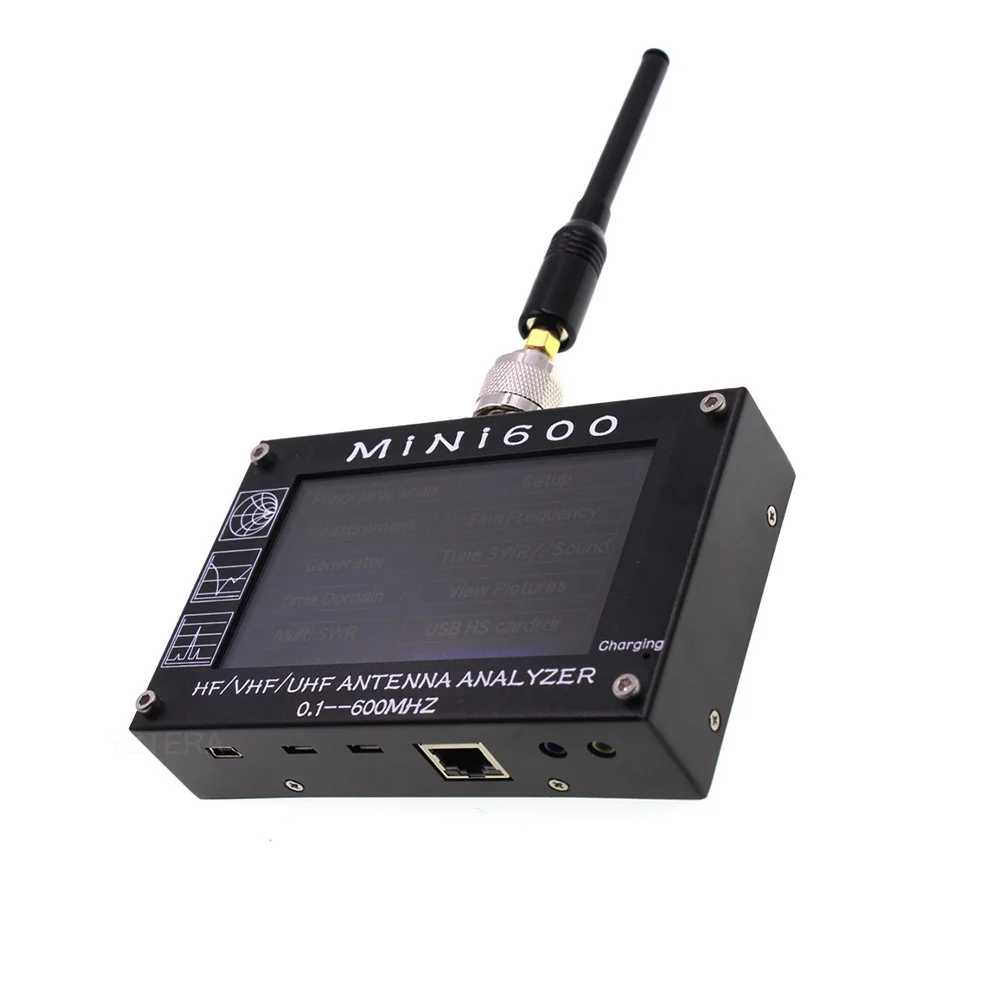 Антенный счетчик MINI600 HF/VHF/UHF антенный тестер MINI-600 частота 0,1-600 МГц с 4," TFT lcd сенсорный экран антенный анализатор