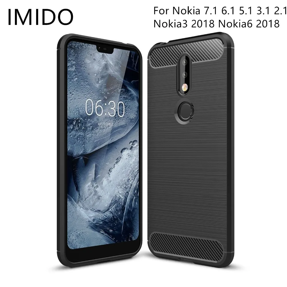 Для Nokia7.1 6 1 5 3 2 роскошные Мягкий ТПУ/углеродное волокно чехол для телефона Nokia3 Nokia6