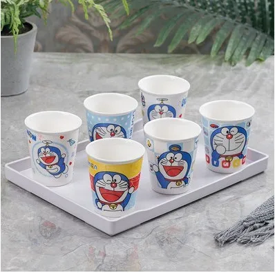 Doraemon, набор керамических чайников для красоты, кружка, кофейная чашка, портативный чайный горшок, набор чайников, чайный набор, чашка, чайник для воды, подарок, украшение дома - Цвет: 6cup and 1Tray