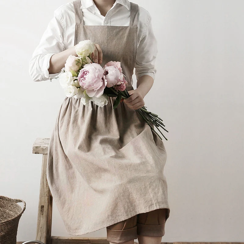 Europe aprons for woman Unisex Senior Women apron Commercial Restaurant Home Bib delantal cocina Kitchen Cleaning Aprons