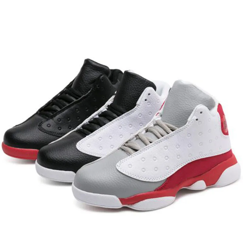 

Spring Autumn Hot Sale Baby Boys' Fashion Anti-slippery Breathable Basketball Lace-up Non-slip Shoes Patchwork Air Mesh Leather