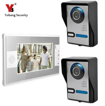 

Yobang Security 7" Video Door Phone Door Monitor Entry System Night Vision Rainproof Video Intercom Apartment DoorPhone System