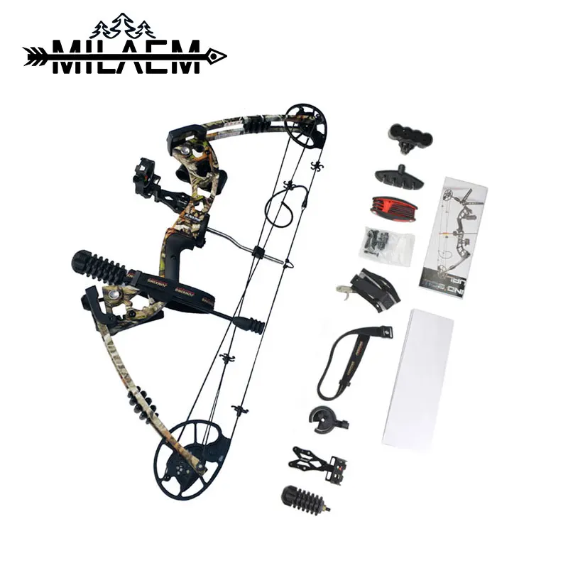 1 Set Archery Compound Bow With Accessories 30-70lbs 75%Left-off 320fps Powerful Right Hand Outdoor Shooting | Спорт и развлечения