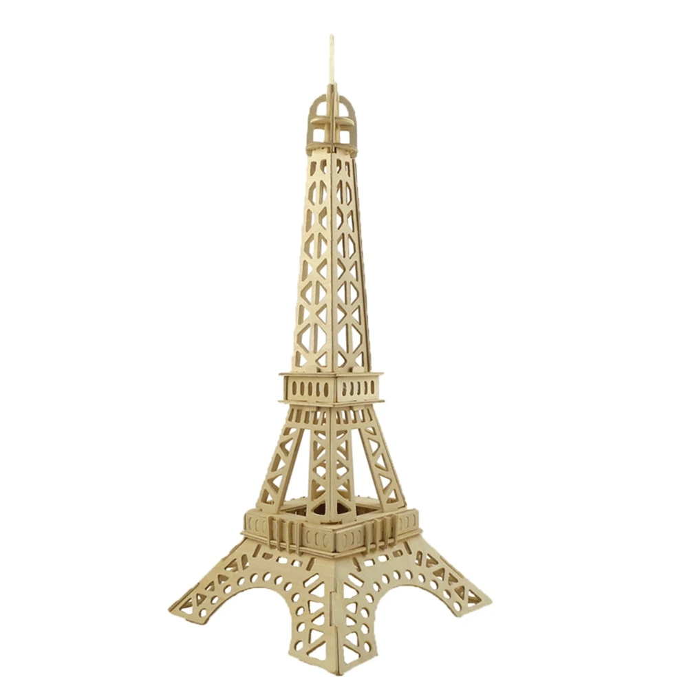 DIY 3D Wooden Puzzle Eiffel Tower Building Game Assembly Toy Gift for Children Kids Adult Model Kits | Игрушки и хобби
