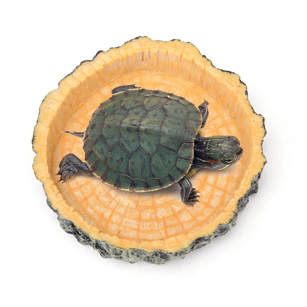1PCS Reptile Tortoise Water Dish Food Bowl Turtle lizard water basin