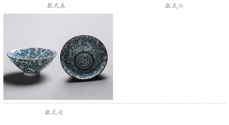 Синий и белый фарфор ручной росписью кунг-фу подвески-талисманы в китайском стиле маленькая чайная чаша посуда мастер чашка чайный горшок боев чашка блюдце