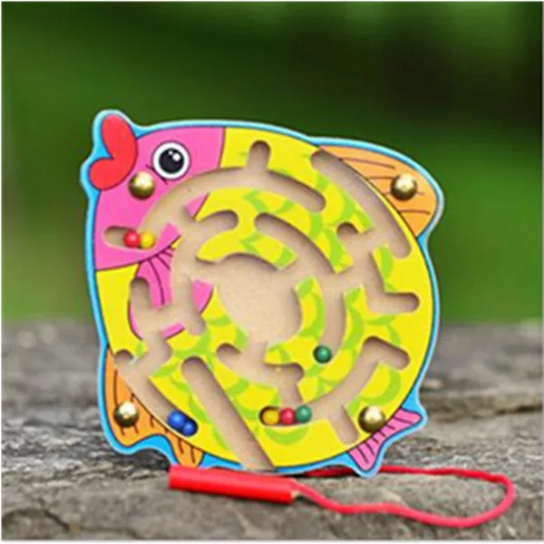 

Fun Animal Shape Magnetic Maze Labyrinth Montessori Toys for Children Early Educational Learning Puzzle Wooden Toy Kids Game Toy