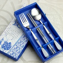 Элегантные палочки для еды из нержавеющей стали для дома ресторан в комплекте китайский стиль нить стильные столовые приборы набор