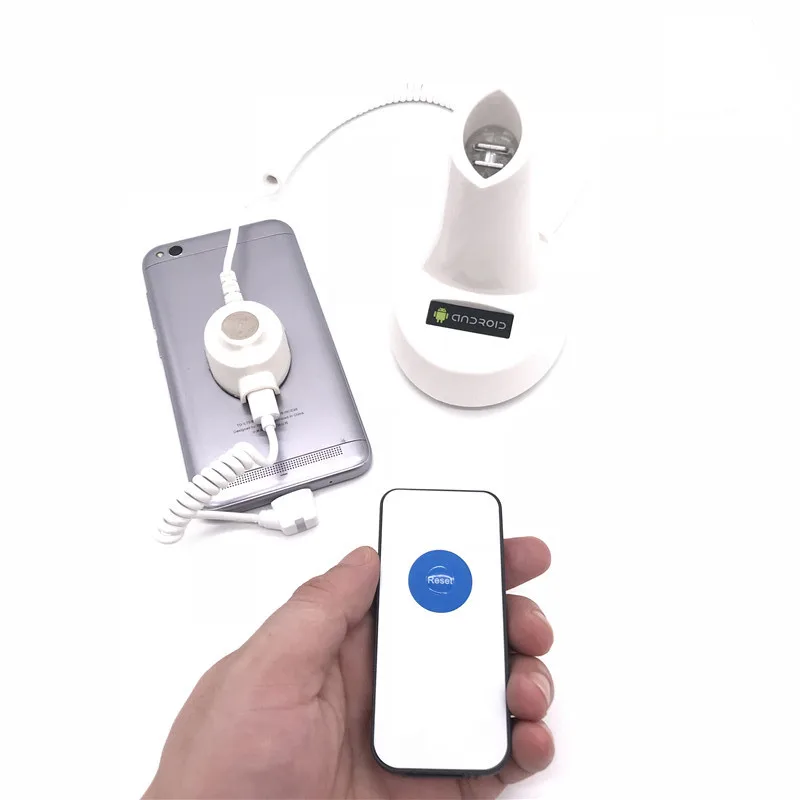 (30 set/lot) mobile phone retail shop alarm charging security anti theft remote control holder