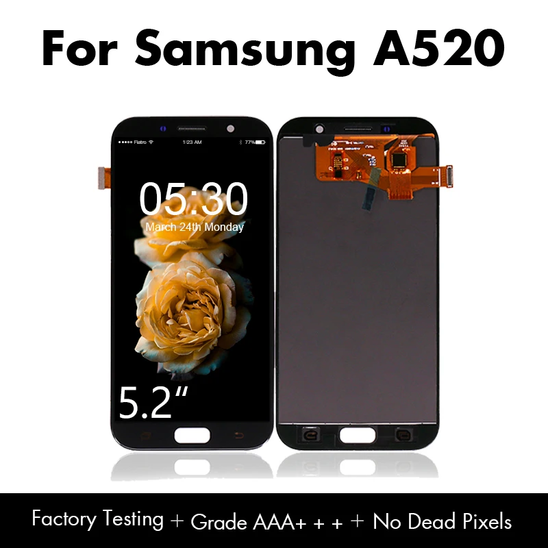 Для samsung для Galaxy A5 lcd A520F SM-A520F A520 ЖК-дисплей с сенсорным экраном дигитайзер сборка для телефона
