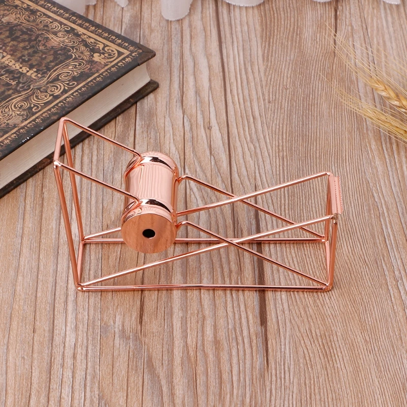 

Rose Gold Hollow Tape Cutter Washi Storage Organizer Stationery Office Supplies