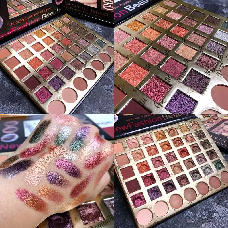 

Pro Romantic Bird 42 Color Payoff Pigmented Shimmer Matte Eyeshadow Palette Makeup Long Lasting Waterproof Nude Eye Shadow Kit