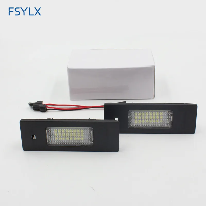 

FSYLX New LED Number Plate Lamp For BMW LED License Plate Light 24 SMD 6000k White For BMW E63 E64 E81 E87 F06 F12 F20 E89 Z4