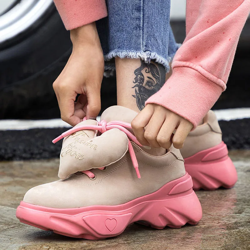 

2019 Women's Running Shoes Plus Size 35-42 Sport Shoes Woman Brand Height Increasing Ladies Casual Fashion Female Girl Sneakers