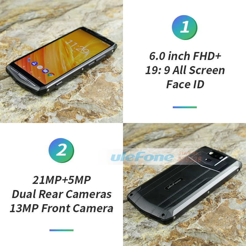 Ulefone Power 5 13000 мАч 4G смартфон с восьмиядерным процессором MTK6763 ОЗУ 6 ГБ ПЗУ 64 21