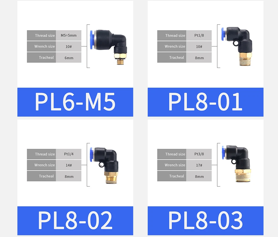 1 шт. Пневматический быстрый соединитель PCF PC PL SL PB 4 мм-12 мм шланг Воздушный фитинг 1/" 1/8" 3/" 1/2" BSPT Мужская резьба трубопроводная муфта