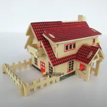Новое поступление Пазлы Необычные интеллектуальные Обучающие игрушки 3D классический дом модель деревянный пазл детские игрушки ручной работы