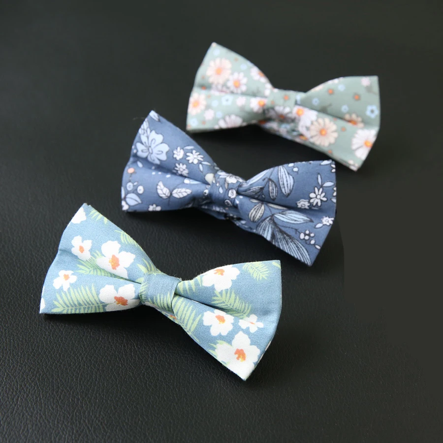 Mantieqingway хлопок Bowties для мужчин с цветочным принтом лук Галстуки Для Свадьба Gravatas