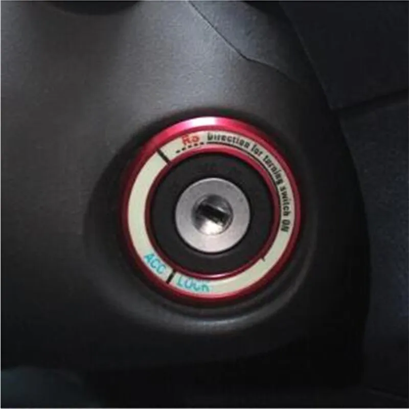 Car Luminous Aluminium Alloy Ignition Key Ring Cover Decoration Sticker
