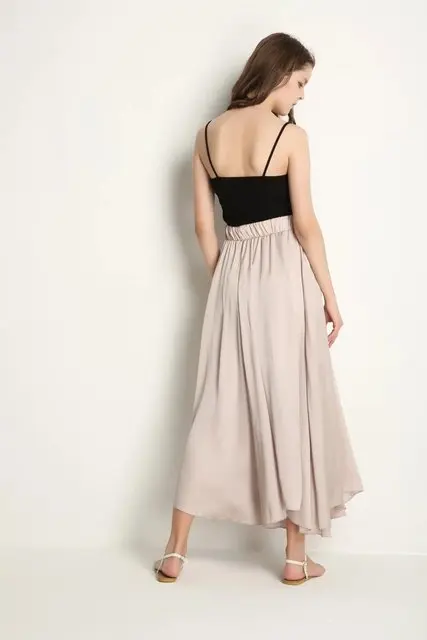 European and American women's clothing large skirts elastic waist wide leg pants blended cool skin nine pants European and American women's clothing large skirts elastic waist wide leg pants blended cool skin nine pants