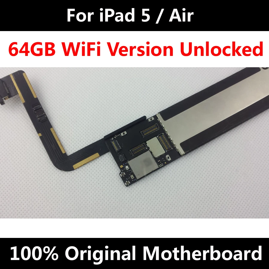 Unlocked Original Motherboard For iPad 5 For iPad Air 64GB