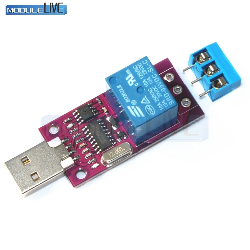 

One Chanel Delay Relay CH340 CH340G 5V USB Intelligent Control Switch Board Programmable USB To TTL Module For Arduino Computer