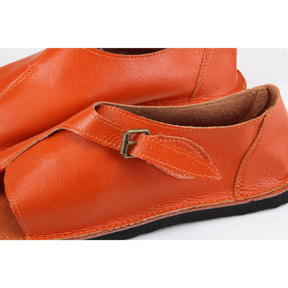 

Women Buckle Strap Flat Heel Sandal Shoes Summer Beach Travel Shoes FI-19ING