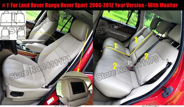 Nappa Leder Auto sitzbezüge Für Land Rover Range Rover Sport 2015 2016 2017  zubehör abdeckungen für die auto in die salon - AliExpress