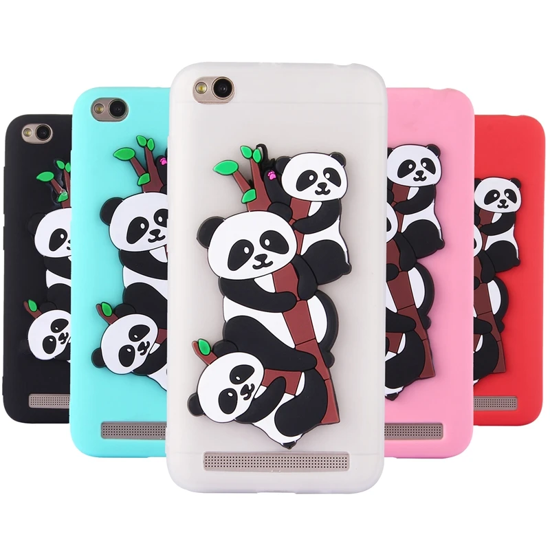Cartoon Panda Silicone Phone Case for Xiaomi Redmi 5A Cute Cover Fundas Xaomi 4A Note Prime Pro 32 64 GB |