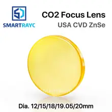 Smartrayc Focus Lens USA CVD ZnSe DIA 12 15 18 19.05 20 FL 38.1 50.8 63.5 76.2 101.6 127mm for CO2 Laser Engraving Cutting Smartrayc Focus Lens USA CVD ZnSe DIA 12 15 18 19.05 20 FL 38.1 50.8 63.5 76.2 101.6 127mm for CO2 Laser Engraving Cutting