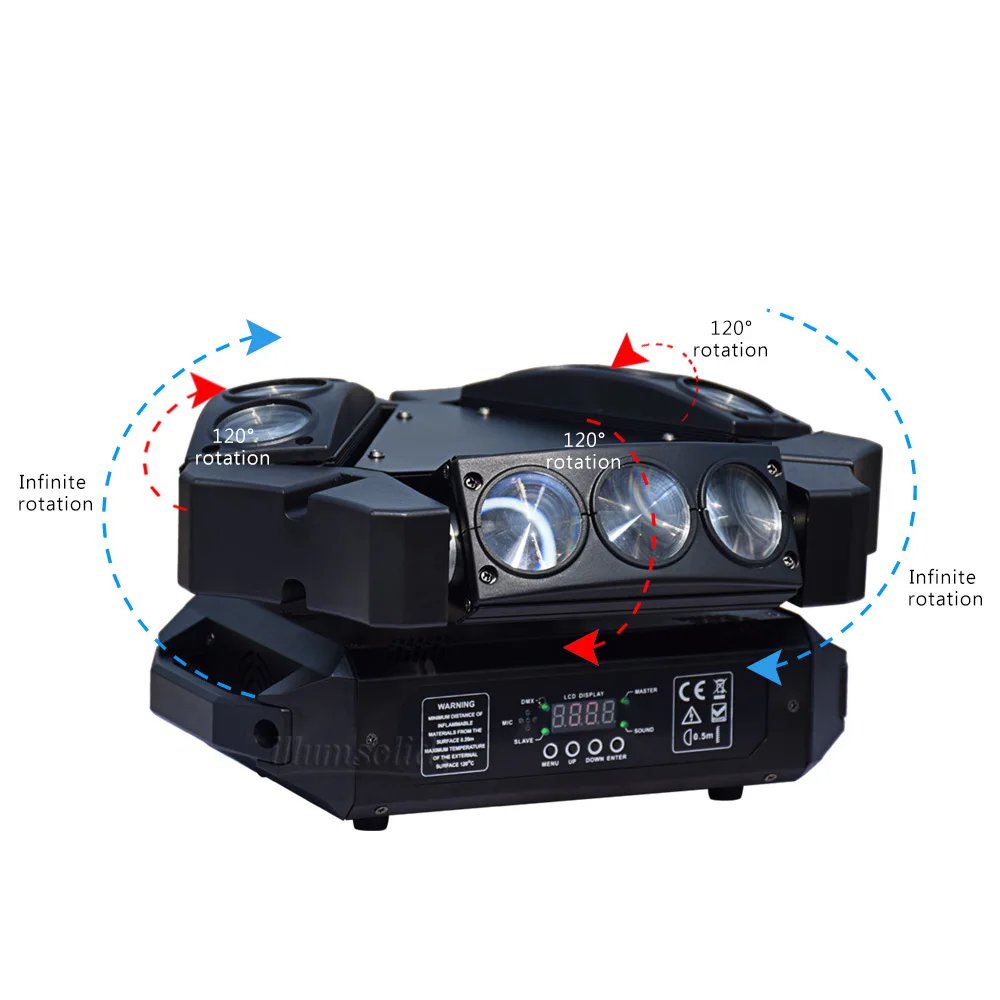 Мини Паук светильник 9x12 Вт движущийся головной Луч вечерние Dmx512 Led диско лампа