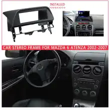 1 DIN автомобильный Радио фасции установленный комплект для Mazda 6 Atenza 2002 2003-2007 стерео приборная панель окруженная панель монтажная рамка серый черный