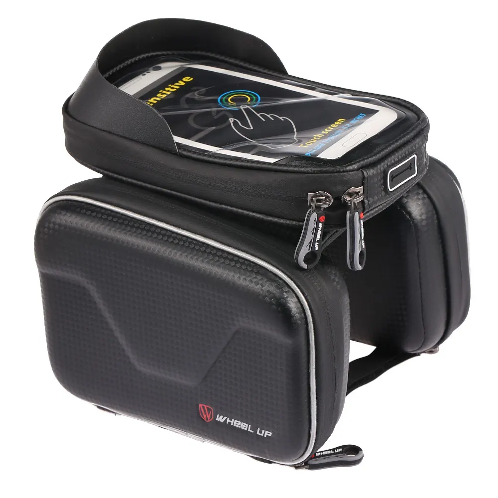 Wheel Up Touch Screen Bicycle Bags Cycling MTB Mountain Bike Frame Front Tube Storage Bag For 6.