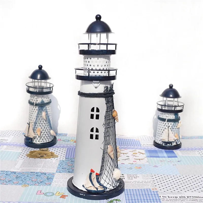 

CHENGYILT Led night light Handcraft Mediterranean Nautical Light Changing Beacon Designed Lighthouse Tools table lamp