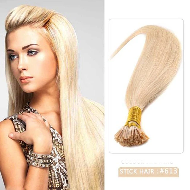 Buy Full Shine Bleach Blonde Keratin I Tip Pre Bonded