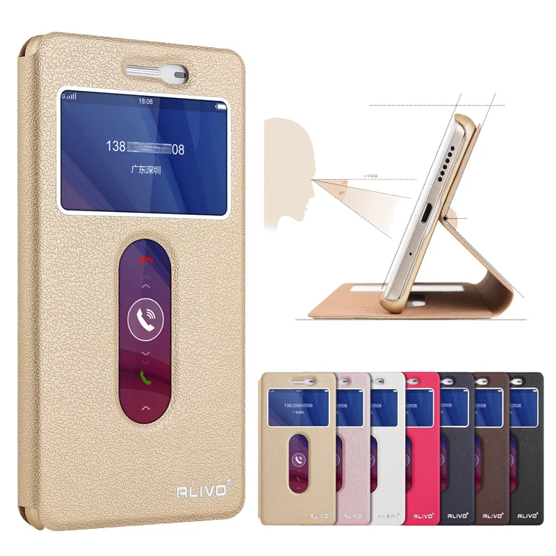 

Flip Case For VIVO Y81 Cover Quick View Window Stand PU Leather Cover For VIVO Y81 Y 81 vivoy81 Phone Cases Protective Shells