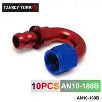 10an an10-an 180度スイベルオイル/燃料/ガスラインホース端PUSH-ON男性フィッティングAN10-180B