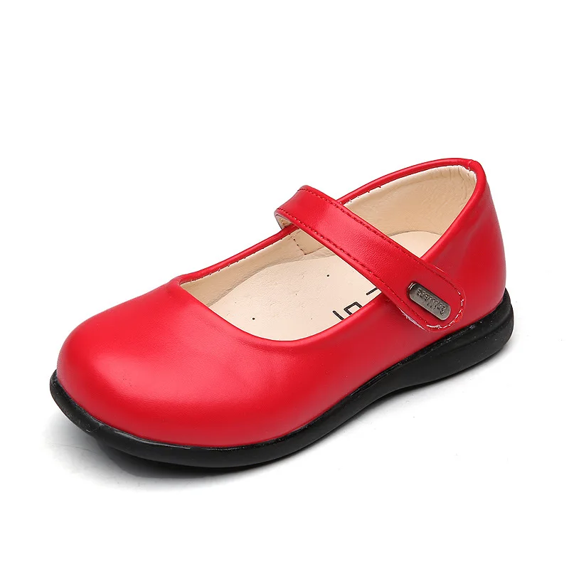 Детская танцевальная обувь черного, красного, белого цвета, кожаная обувь для девочек, мягкая повседневная обувь для малышей, обувь принцессы для вечеринок, весна-осень, для детей 22-36