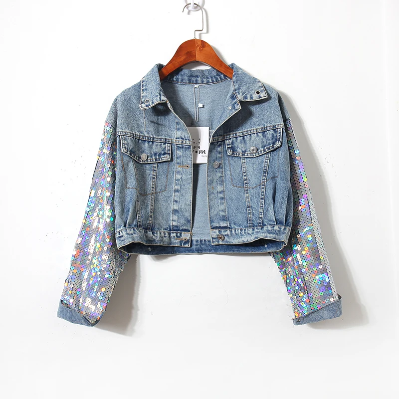 multi coloured denim jacket