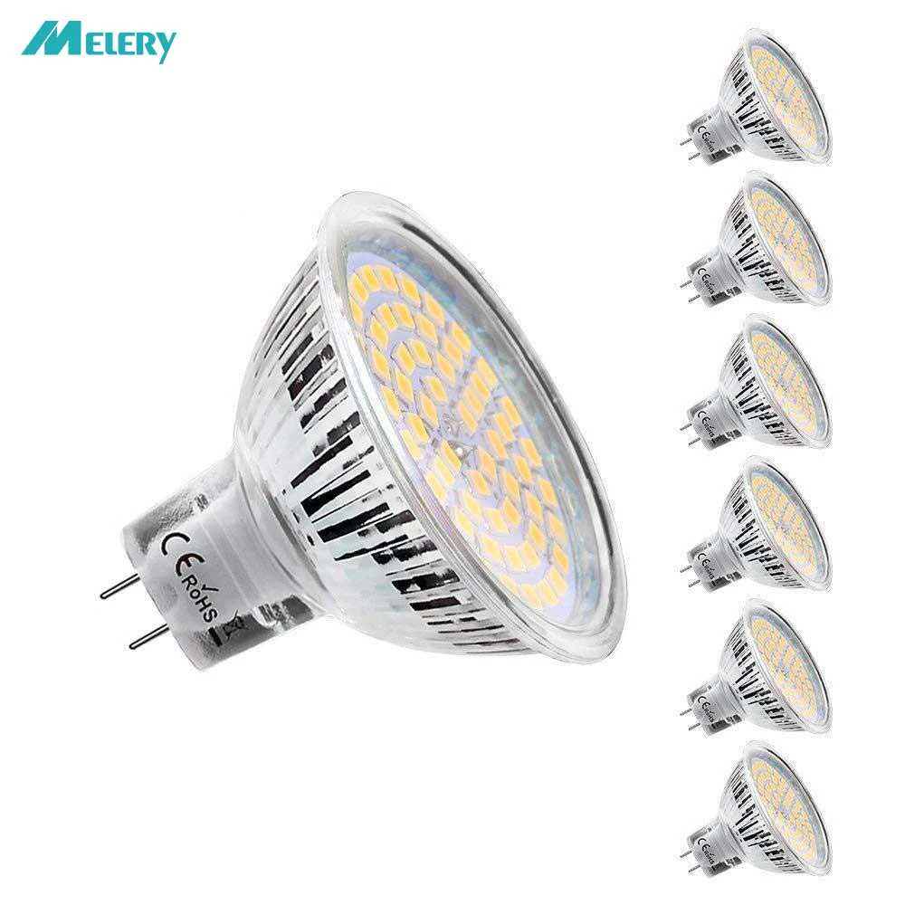 

LED Light Bulbs MR16 Warm white 5W GU5.3 Replaces 45W Halogan Bulbs 450lm 12V AC/DC 3000 Kelvin 120 DEGREE Beam Angle 6Pack